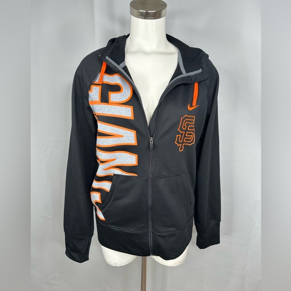 San Francisco Giants Hoodie Black Nike Dri-Fit Full Zip MLB Baseball Sz Lg - Picture 4 of 12
